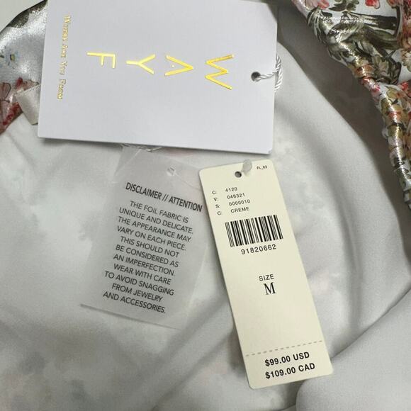 NWTs Anthropologie WAYF Shimmer Bias-Cut Floral Slip Midi Skirt (M) - Picture 12 of 14